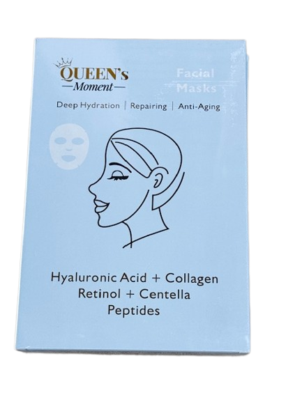 Queen's Moment Anti-aging facial masks, 50 masks, Bundle of 10 boxes.