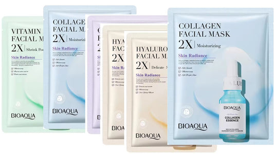 BIOAQUA Facial masks, 30 sheets. Assorted.