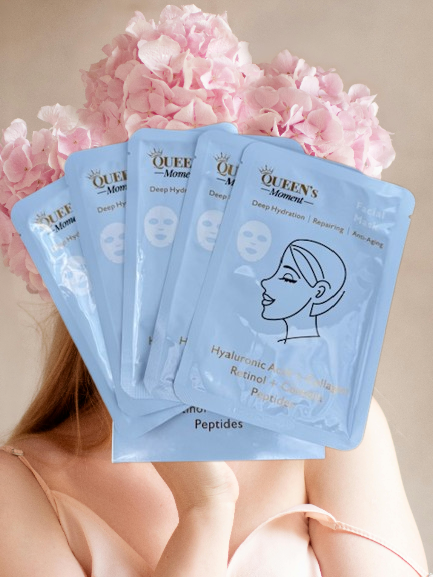Queen's Moment Anti-aging facial masks, 50 masks, Bundle of 10 boxes.