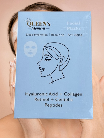 Queen's Moment Anti-aging facial masks, 50 masks, Bundle of 10 boxes.