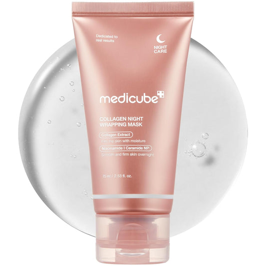 medicube Wrapping Mask Collagen Overnight Peel Off Facial Mask, bundle of 10.