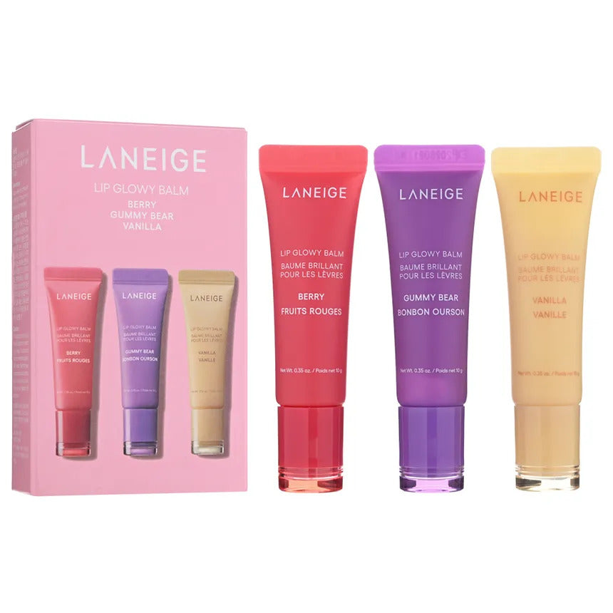 LANEIGE - Lip Glowy Balm Trio Set. total 9 products in 3 boxes